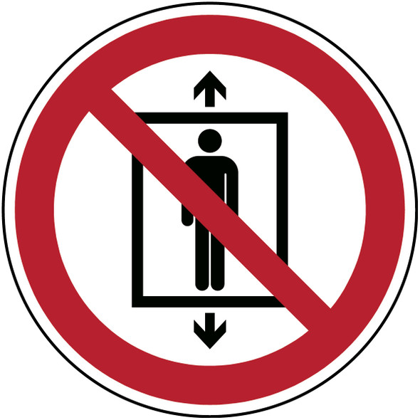 ISO Safety Sign - Do not use this lift for people