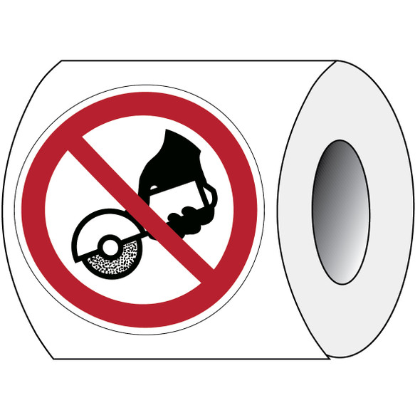 ISO Safety Sign - Do not use with hand-held grinding machine