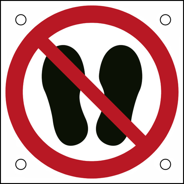 ISO Safety Sign - Do not walk or stand here