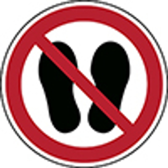 ISO Safety Sign - Do not walk or stand here