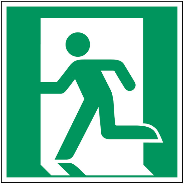 ISO Safety Sign - Emergency exit (left)