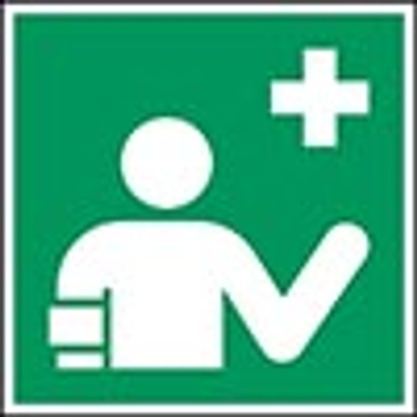 ISO Safety Sign - First aid responder