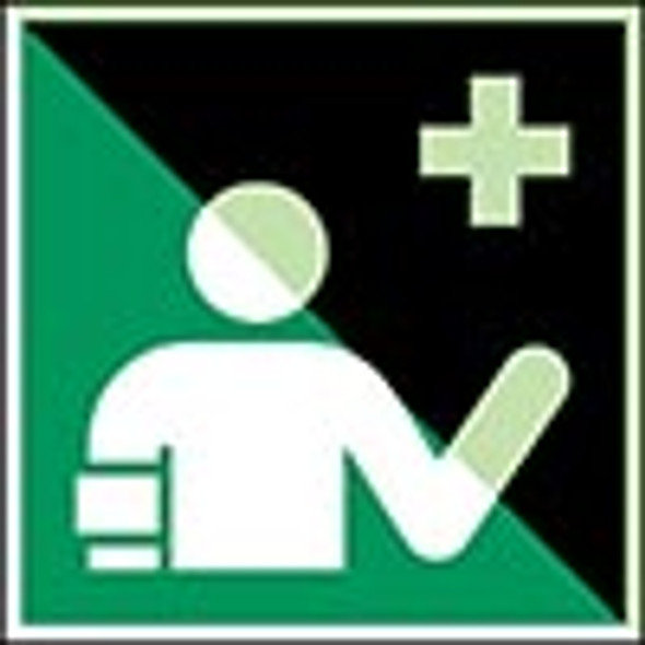 ISO Safety Sign - First aid responder
