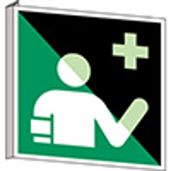 ISO Safety Sign - First aid responder