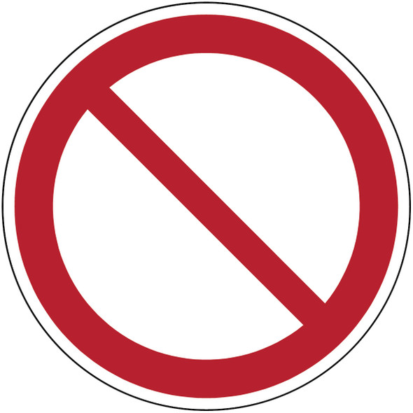 ISO Safety Sign - General prohibition sign