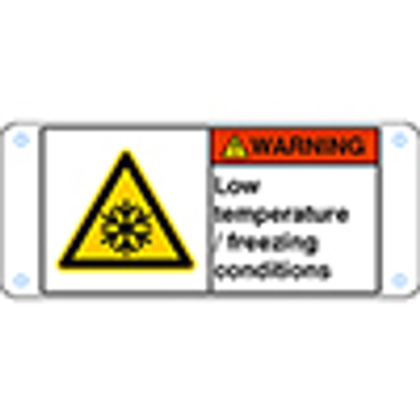 ISO Safety Sign - Low temperature / freezing conditions