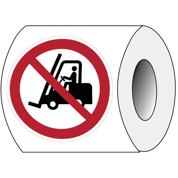 ISO Safety Sign - No access for fork lift trucks and other industrial vehicles