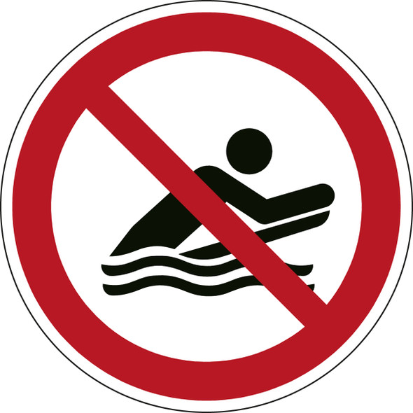 ISO Safety Sign - No body boarding