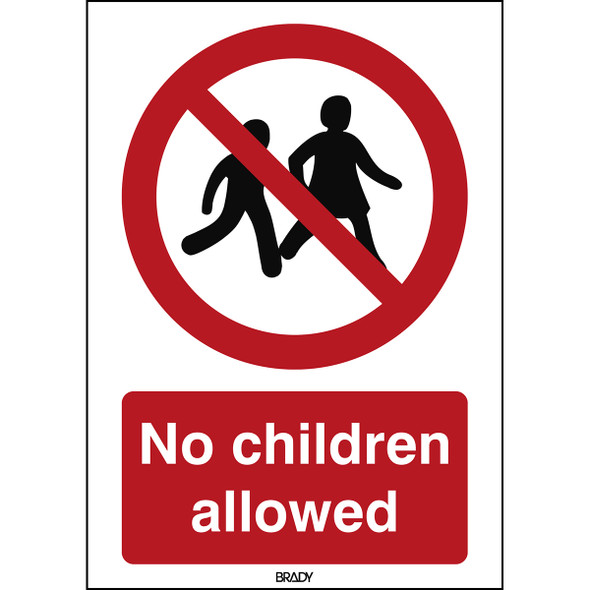 ISO Safety Sign - No children allowed