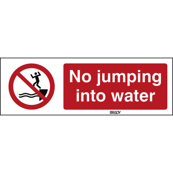 ISO Safety Sign - No jumping into water