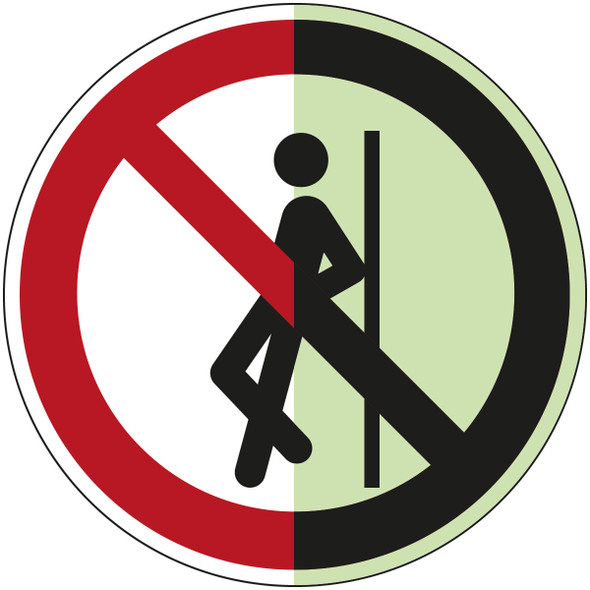 ISO Safety Sign - No leaning against