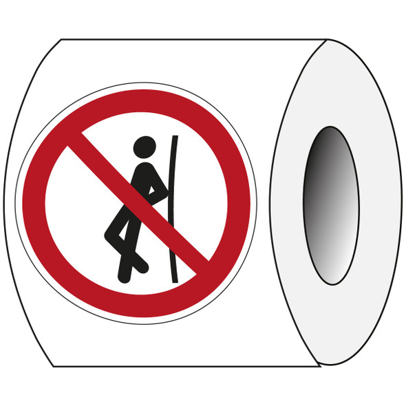 ISO Safety Sign - No leaning against