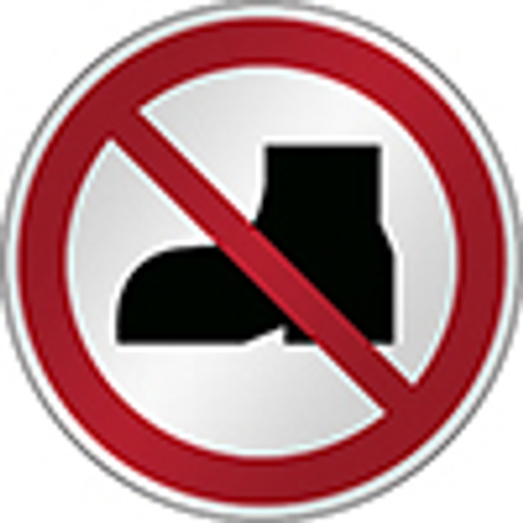 ISO Safety Sign - No outdoor footwear