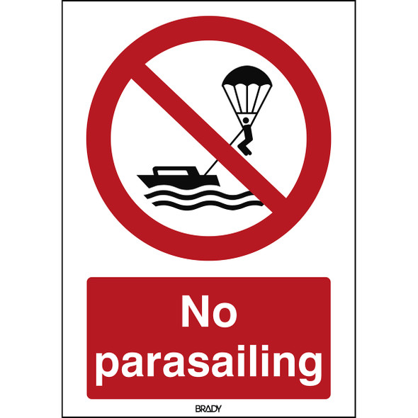 ISO Safety Sign - No parasailing