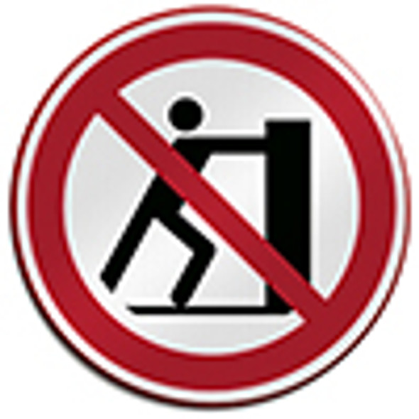 ISO Safety Sign - No pushing
