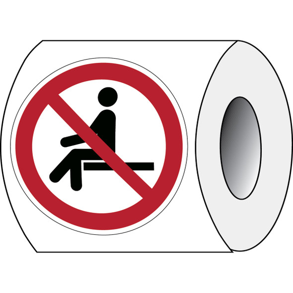 ISO Safety sign - No sitting
