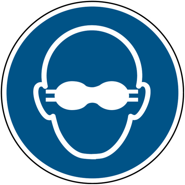 ISO Safety Sign - Opaque eye protection must be worn