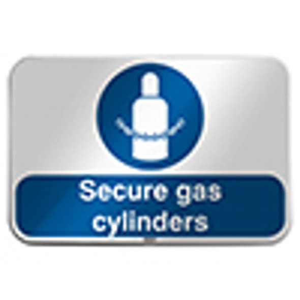 ISO Safety Sign - Secure gas cylinders