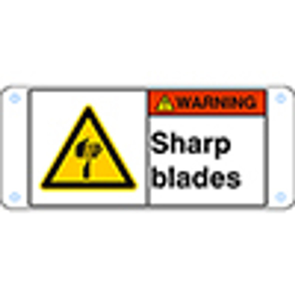 ISO Safety Sign - Sharp blades