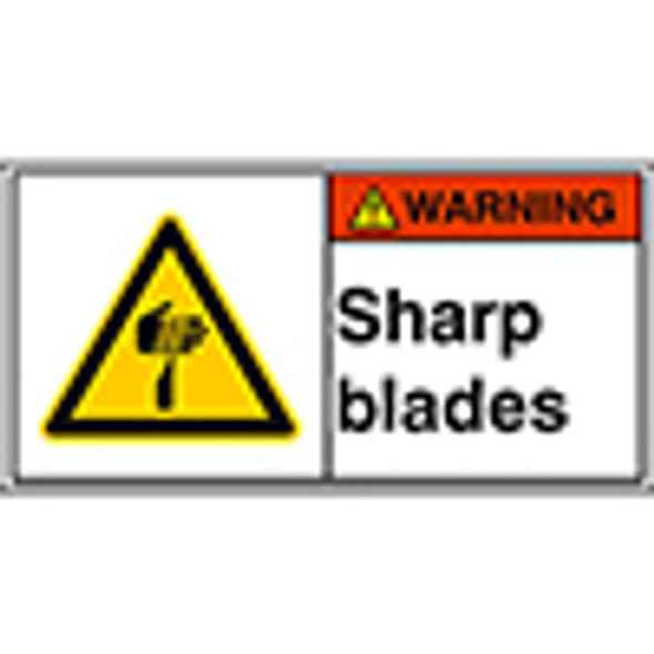 ISO Safety Sign - Sharp blades