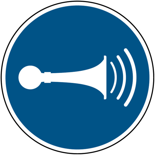 ISO Safety Sign - Sound horn