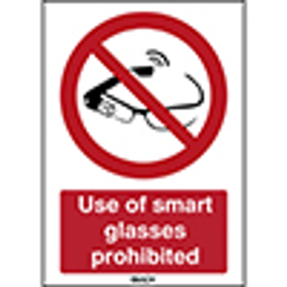 ISO Safety Sign - Use of smart glasses prohibited