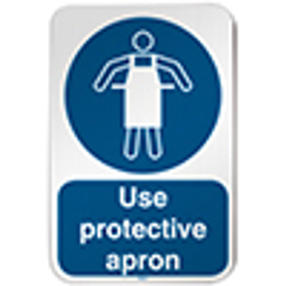 ISO Safety Sign - Use protective apron