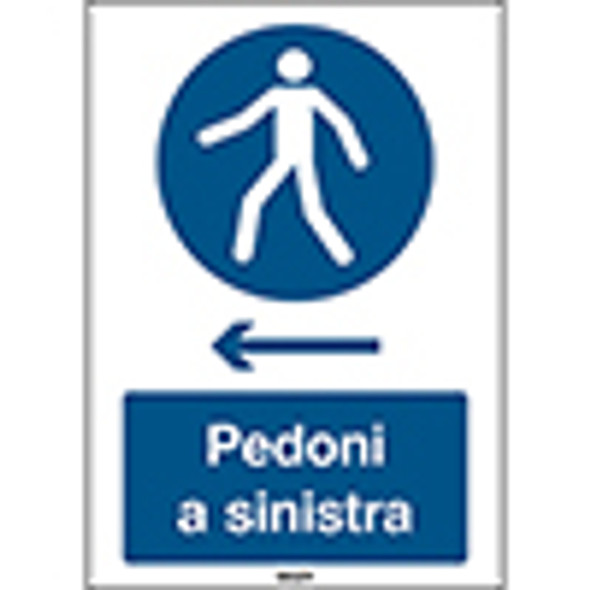 ISO Safety Sign - Use this walkway, Walk left