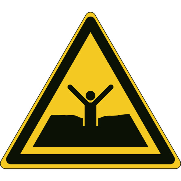 ISO Safety Sign - Warning Quicksand or mud/deep mud or silt