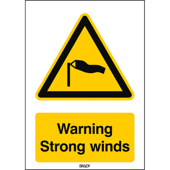 ISO Safety Sign - Warning Strong winds