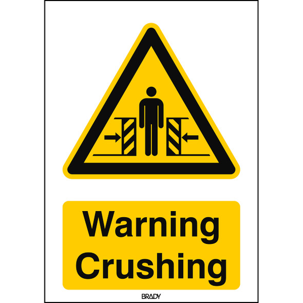 ISO Safety Sign - Warning; Crushing