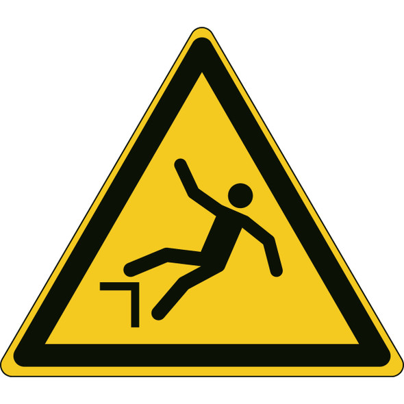 ISO Safety Sign - Warning; Drop (fall)