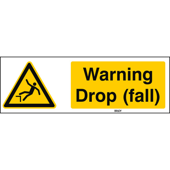 ISO Safety Sign - Warning; Drop (fall)