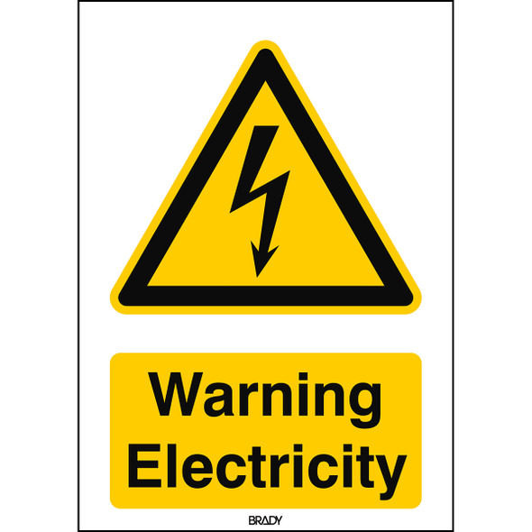 ISO Safety Sign - Warning; Electricity