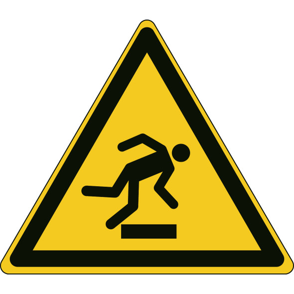 ISO Safety Sign - Warning; Floor level obstacle