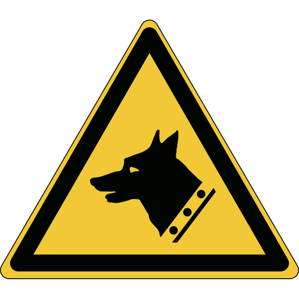 ISO Safety Sign - Warning; Guard dog