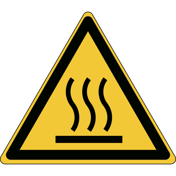 ISO Safety Sign - Warning; Hot surface