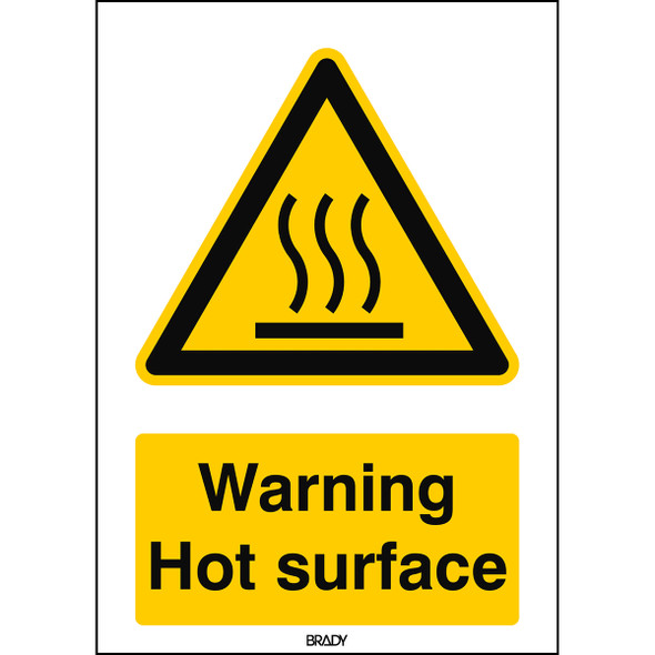 ISO Safety Sign - Warning; Hot surface