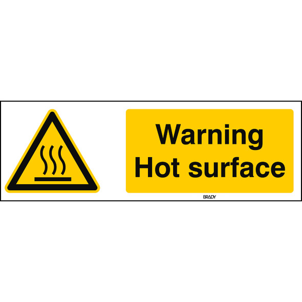 ISO Safety Sign - Warning; Hot surface