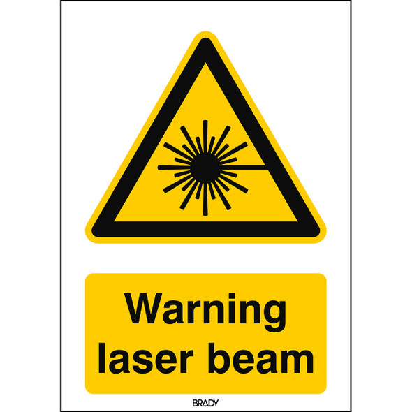 ISO Safety Sign - Warning; Laser beam