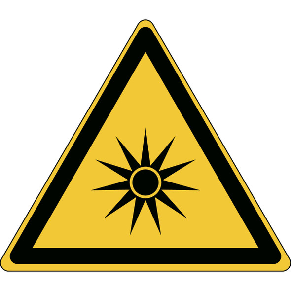 ISO Safety Sign - Warning; Optical radiation