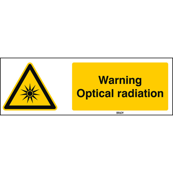 ISO Safety Sign - Warning; Optical radiation