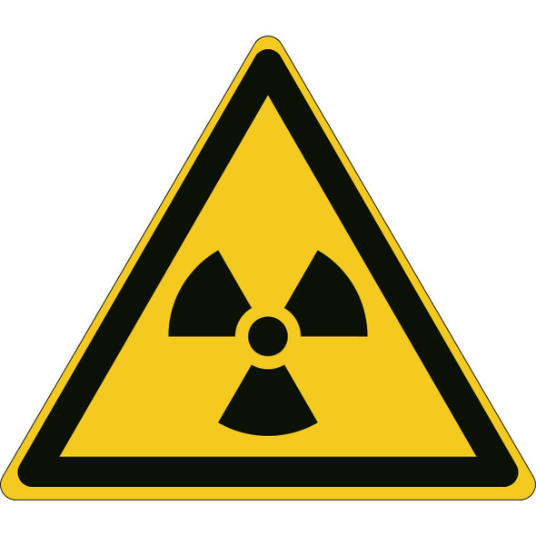 ISO Safety Sign - Warning; Radioactive material or ionizing radiation