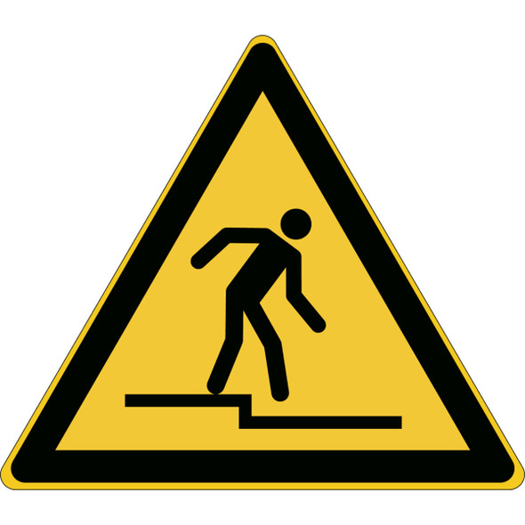 ISO Safety Sign - Warning; Step down