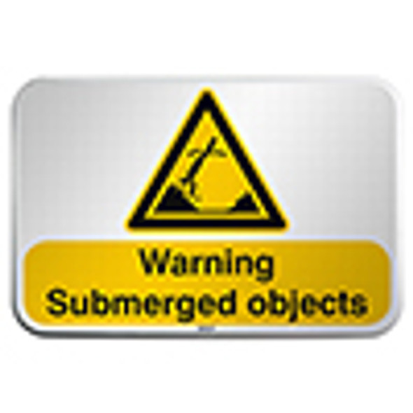 ISO Safety Sign - Warning; Submerged objects