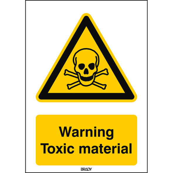 ISO Safety Sign - Warning; Toxic material