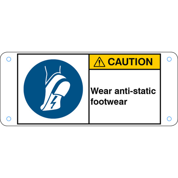 ISO Safety Sign - Wear anti-static footwear