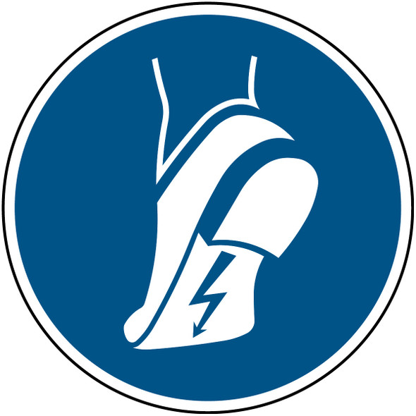 ISO Safety Sign - Wear anti-static footwear