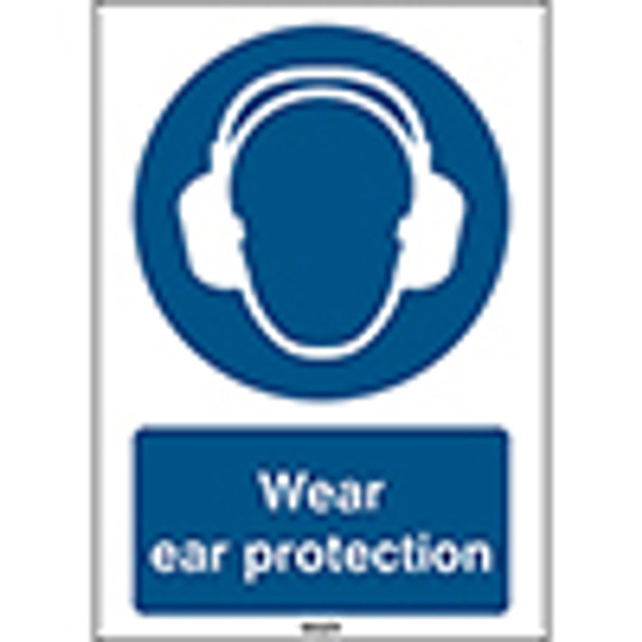 ISO Safety Sign - Wear ear protection