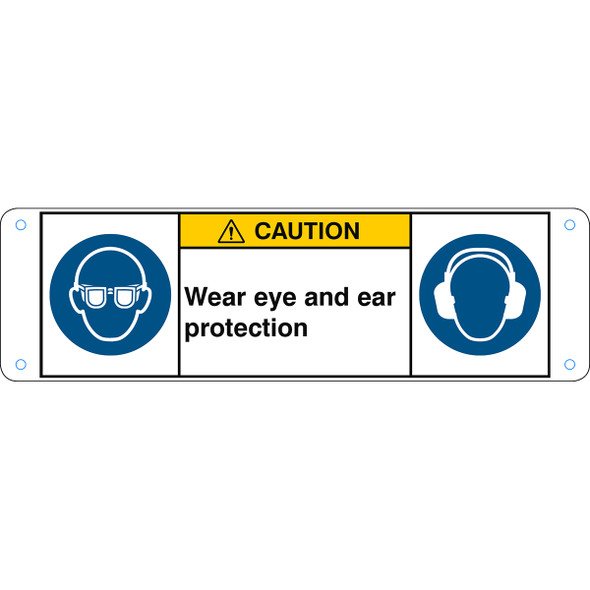 ISO Safety Sign - Wear eye protection/Wear ear protection